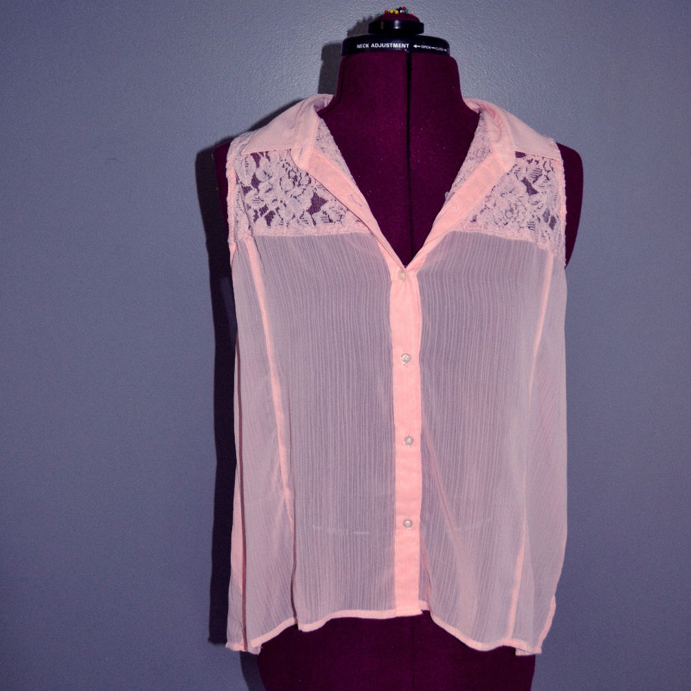 Pink button down